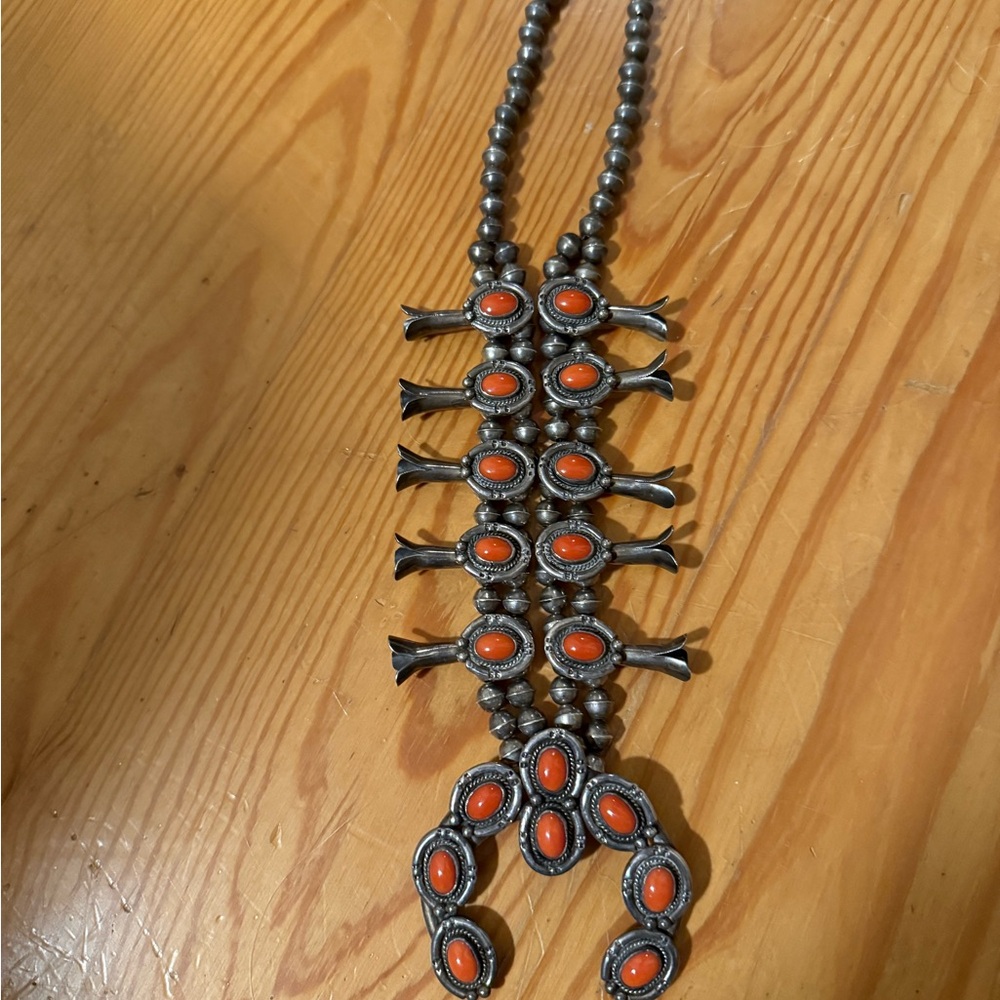 1970’s Native American Navajo Squash blossom necklace